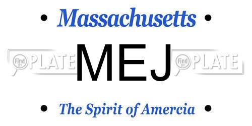 MEJ Massachusetts License Plate