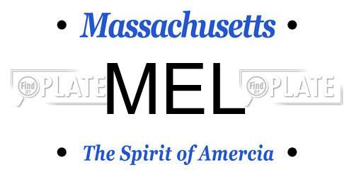 MEL Massachusetts License Plate