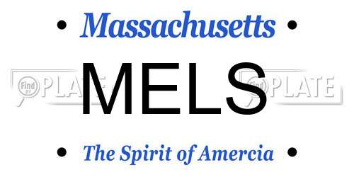 MELS Massachusetts License Plate