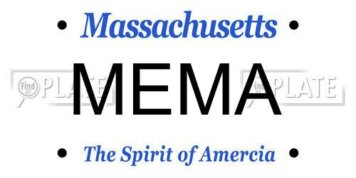 MEMA Massachusetts License Plate