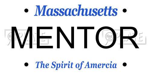 MENTOR Massachusetts License Plate