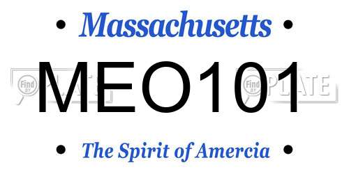 MEO101 Massachusetts License Plate