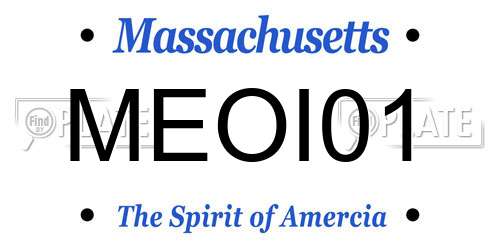 MEOI01 Massachusetts License Plate