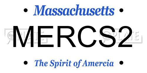 MERCS2 Massachusetts License Plate
