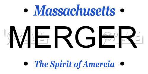 MERGER Massachusetts License Plate