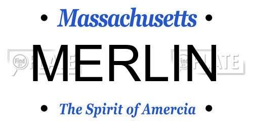 MERLIN Massachusetts License Plate