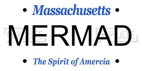 MERMAD Massachusetts License Plate
