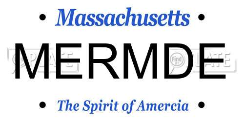 MERMDE Massachusetts License Plate