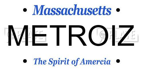METROIZ Massachusetts License Plate
