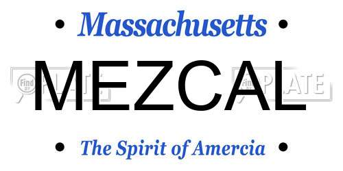 MEZCAL Massachusetts License Plate
