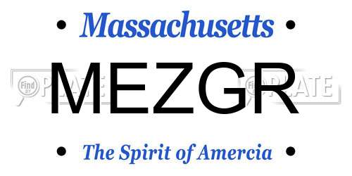 MEZGR Massachusetts License Plate