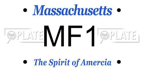MF1 Massachusetts License Plate