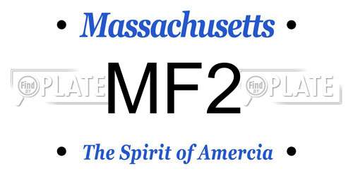 MF2 Massachusetts License Plate