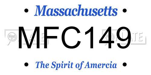 MFC149 Massachusetts License Plate