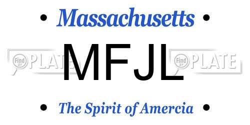 MFJL Massachusetts License Plate
