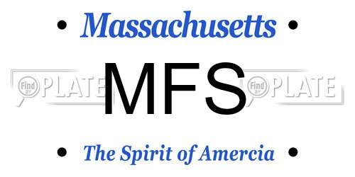 MFS Massachusetts License Plate
