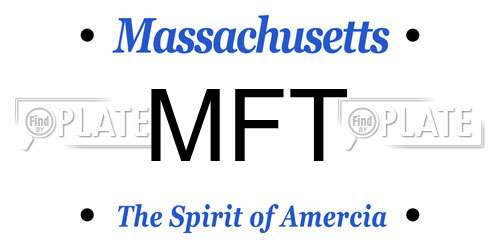 MFT Massachusetts License Plate