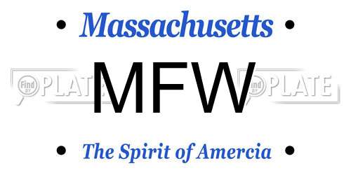 MFW Massachusetts License Plate