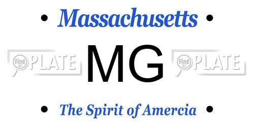 MG Massachusetts License Plate