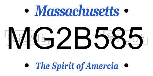MG2B585 Massachusetts License Plate