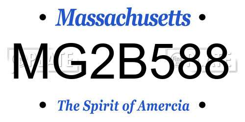 MG2B588 Massachusetts License Plate