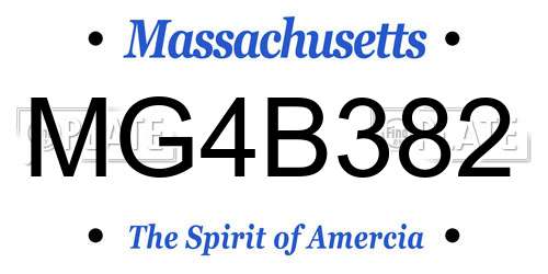 MG4B382 Massachusetts License Plate