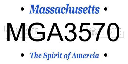 MGA3570 Massachusetts License Plate