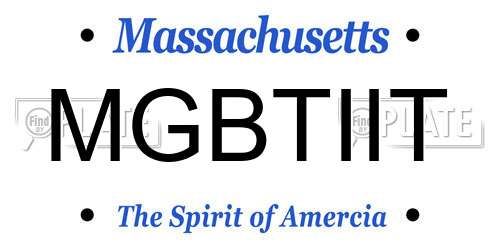 MGBTIIT Massachusetts License Plate