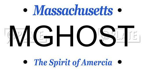 MGHOST Massachusetts License Plate