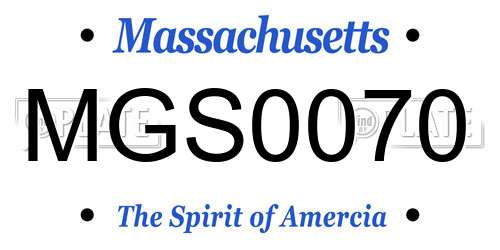 MGS0070 Massachusetts License Plate
