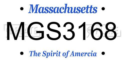 MGS3168 Massachusetts License Plate