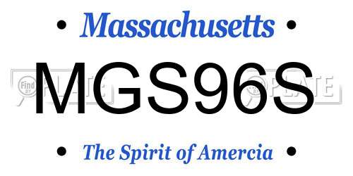 MGS96S Massachusetts License Plate