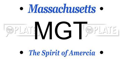 MGT Massachusetts License Plate