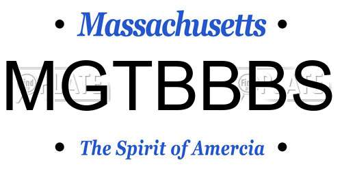 MGTBBBS Massachusetts License Plate