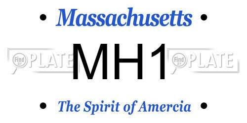 MH1 Massachusetts License Plate