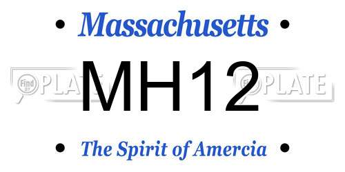 MH12 Massachusetts License Plate