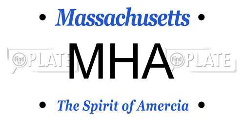 MHA Massachusetts License Plate