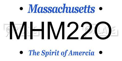 MHM22O Massachusetts License Plate