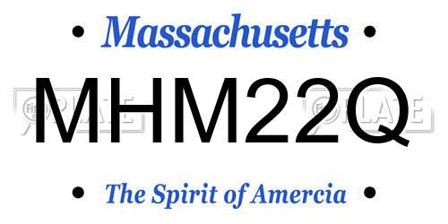 MHM22Q Massachusetts License Plate