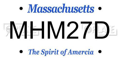 MHM27D Massachusetts License Plate