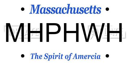 MHPHWH Massachusetts License Plate