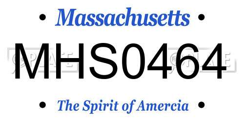 MHS0464 Massachusetts License Plate
