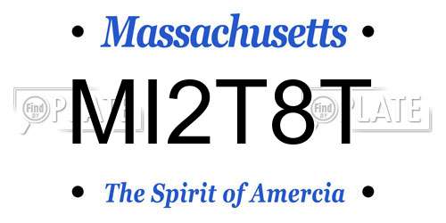 MI2T8T Massachusetts License Plate