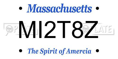 MI2T8Z Massachusetts License Plate