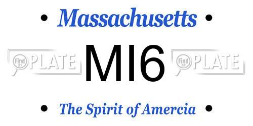 MI6 Massachusetts License Plate