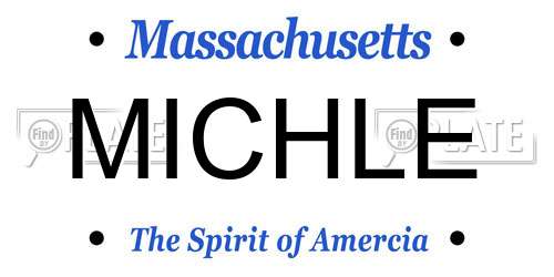 MICHLE Massachusetts License Plate