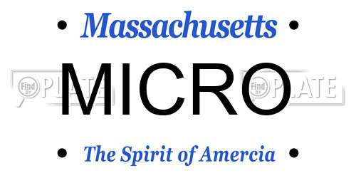 MICRO Massachusetts License Plate