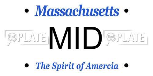 MID Massachusetts License Plate
