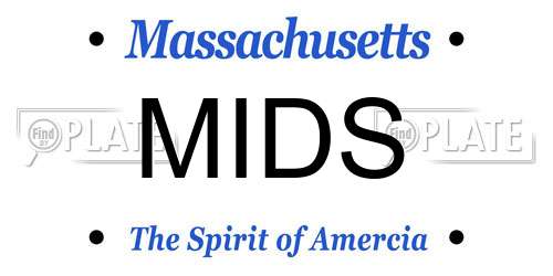 MIDS Massachusetts License Plate