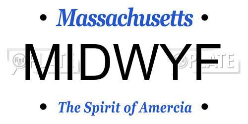 MIDWYF Massachusetts License Plate